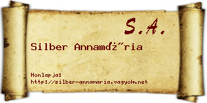 Silber Annamária névjegykártya